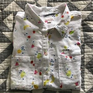 Fruit print button up shirt!